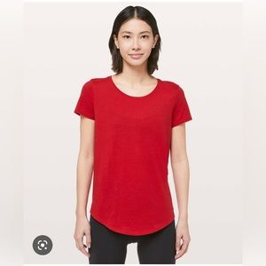 Lululemon Love Crew III Short Sleeve T-Shirt Dark Red Size 8